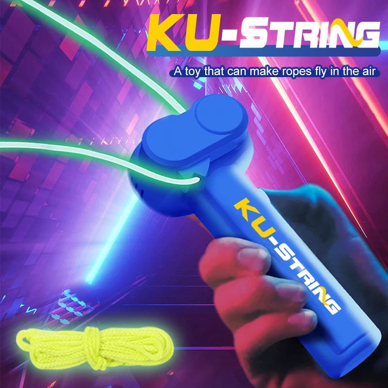 String Rope Glow in The Dark String Rope Launcher Luminous Portable