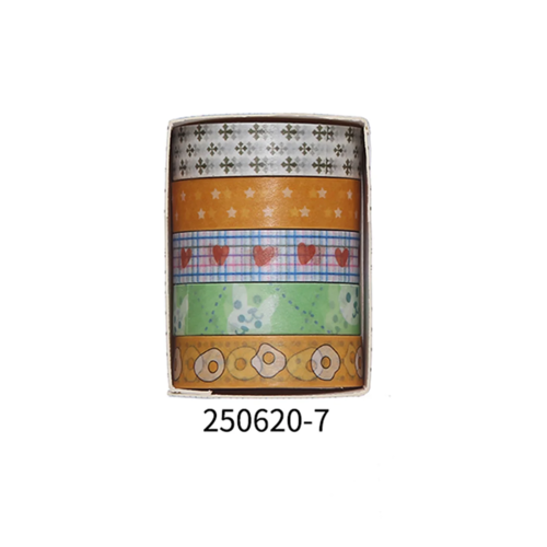 5 rolls of boxed romantic flower handbook tape, cute DIY fresh