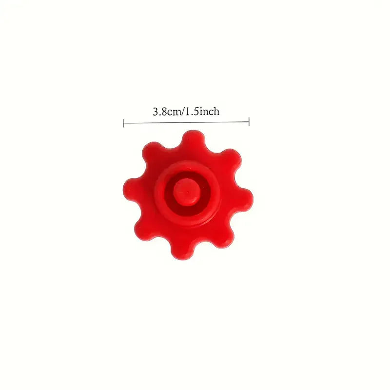 2pcs Flexible Gear-Style Tube Caps, Durable Plastic, Prevents Glue