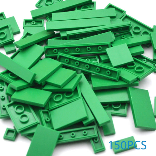 150PCS DIY Model Smooth Thin Building Blocks Multicolour Toy Parts
