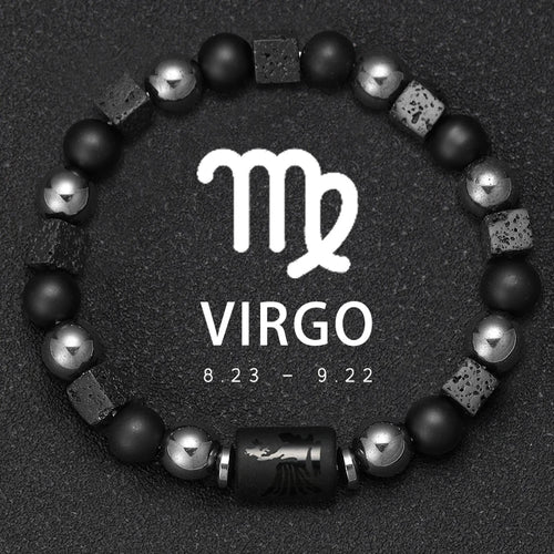 12 Constellation Zodiac Bracele Signs Beads Couples Bracelet Square