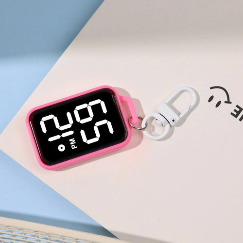 1PC LED Keychain Pocket Watch Digital Display Electronic Watch Student