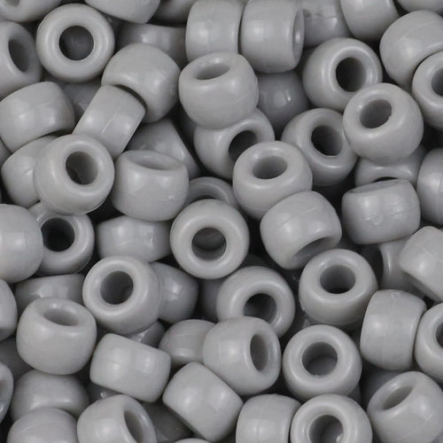 100/400pcs 6x9mm Solid Color Large Hole Pony Beads DIY Jewelry Making