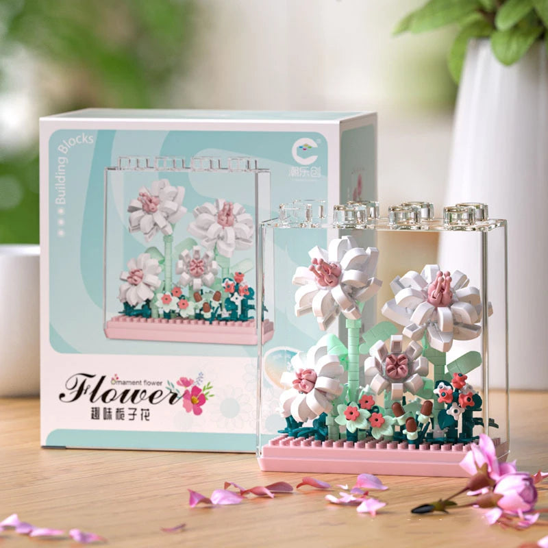 Creative building blocks Dream Flower Box Everlasting Flower Series