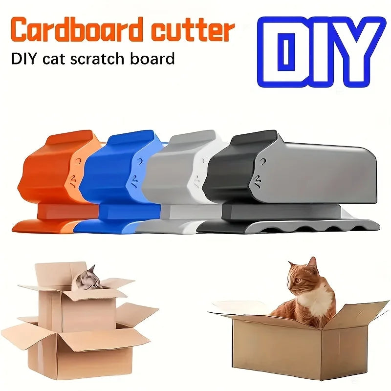 Homemade corrugated cardboard cutter, suitable for making cat