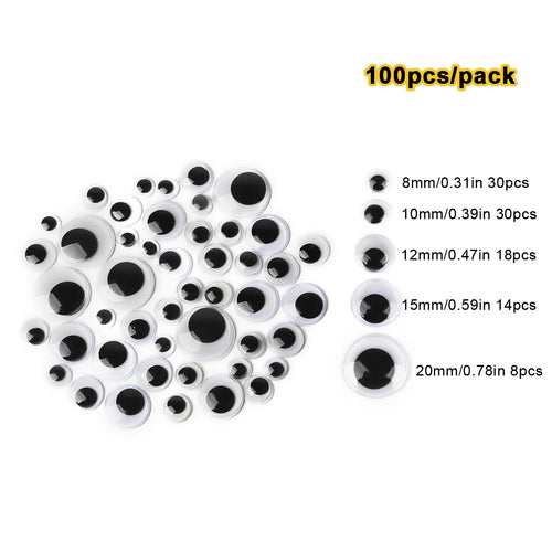 100pcs/200/550pcs Self-adhesive Googly Wiggle Eyes for DIY