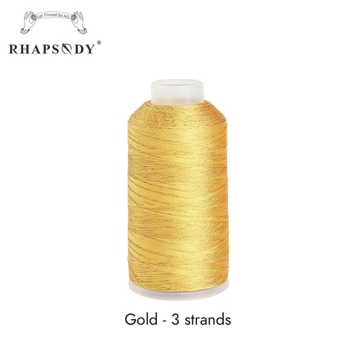 Rhapsody Metallic Thread 3/6/9/12 Strands Jewelry Thread Craft Gold