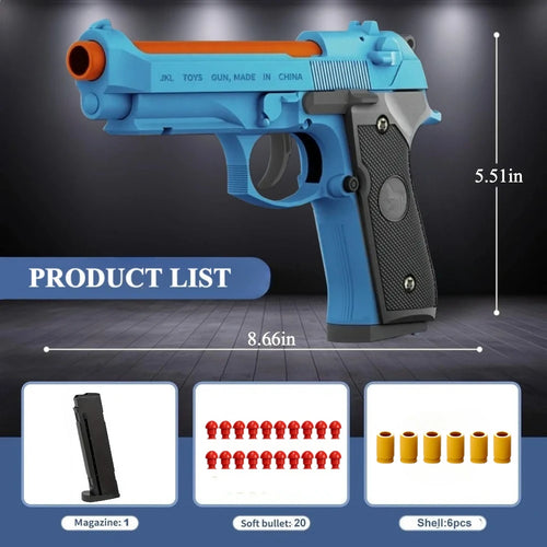 SIG17 Shell Throwing Toy Gun Continuous Firing Blowback Soft Bullet