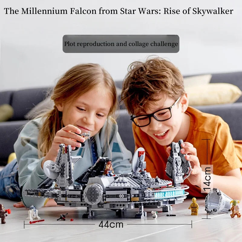 In Stock 1381 Pcs Space Millennium War Ship Spacecraft Set Falcon