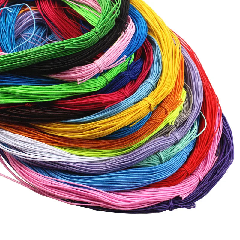1mm 24M Braided Elastic Cord Beading Threads Stretch String Fabric