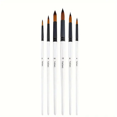 Yutiars Professional Artist Paint Brush Set - 6/24 PCS, Nylon Bristles
