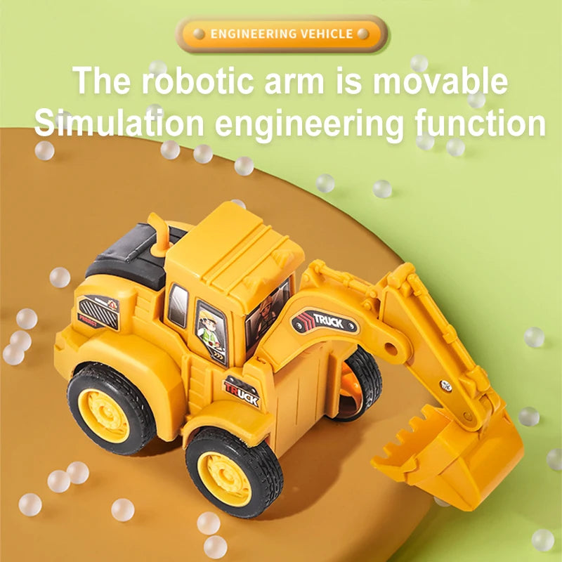 Engineering Vehicle Model Press Sliding Car Excavator Bulldozer