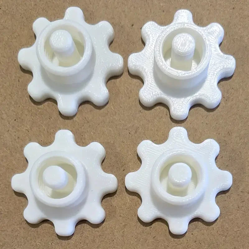 2pcs Flexible Gear-Style Tube Caps, Durable Plastic, Prevents Glue