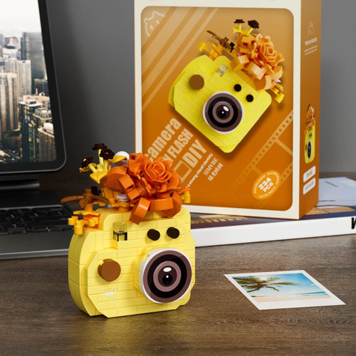 SLR Camera Mirror Flower Model Building Block Set - Creative Trendy
