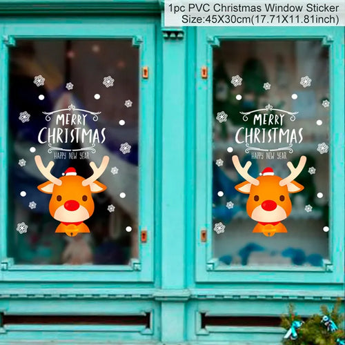 Christmas Window Sticker Merry Christmas Decorations For Home 2023