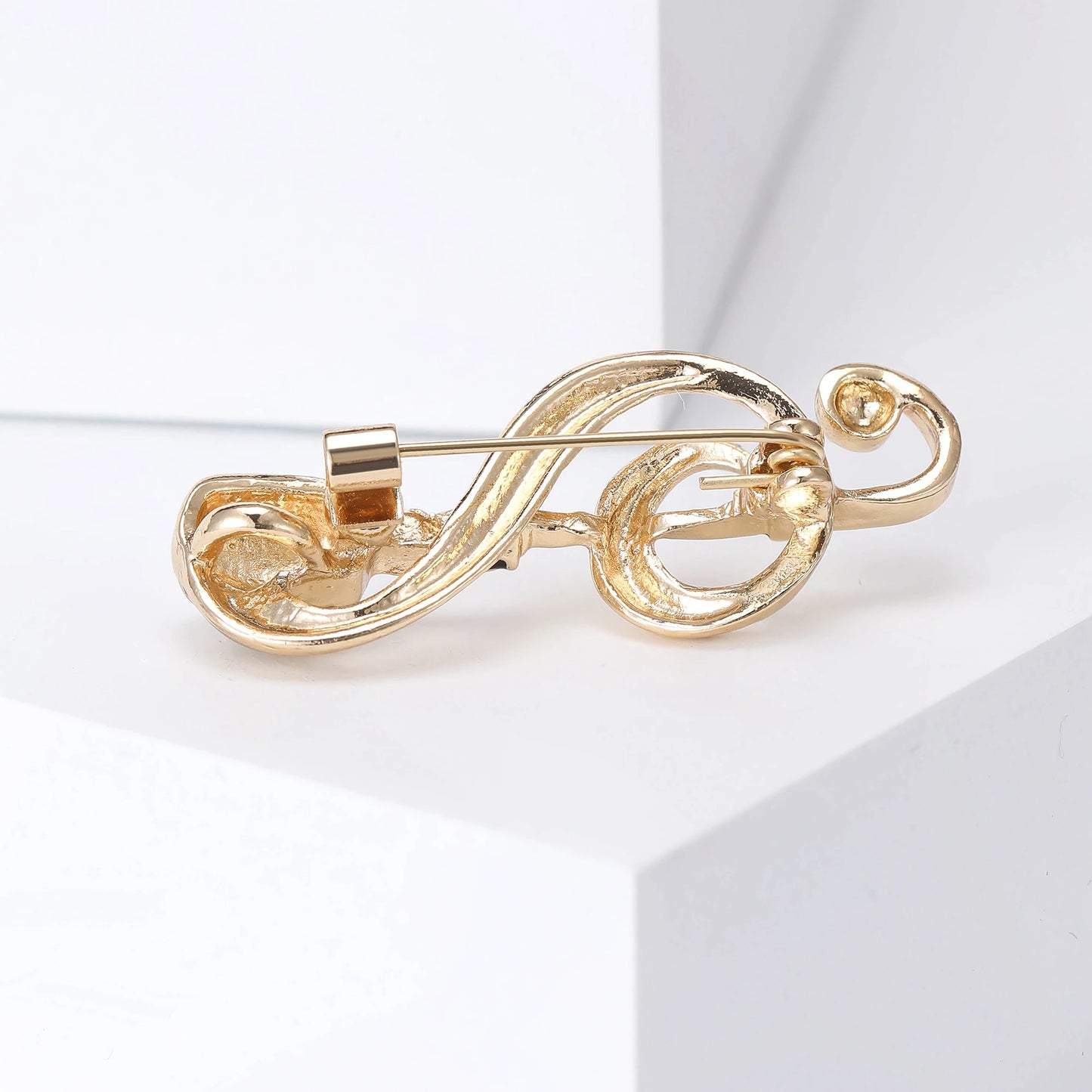 Trendy Smooth Notes Brooches for Women Unisex Music Microphones Pins