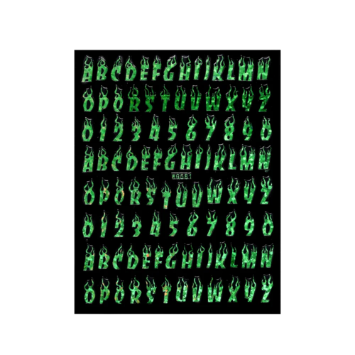 2-9mm Alphabet Letters Numbers Decor Stickers Gold Silver Epoxy Resin