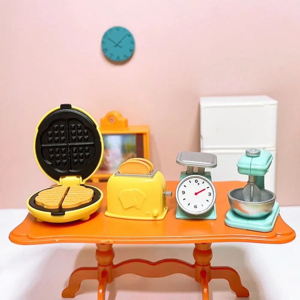 DIY Dollhouse Bear Biscuits 1/12 Miniature Furniture Toaster Oven