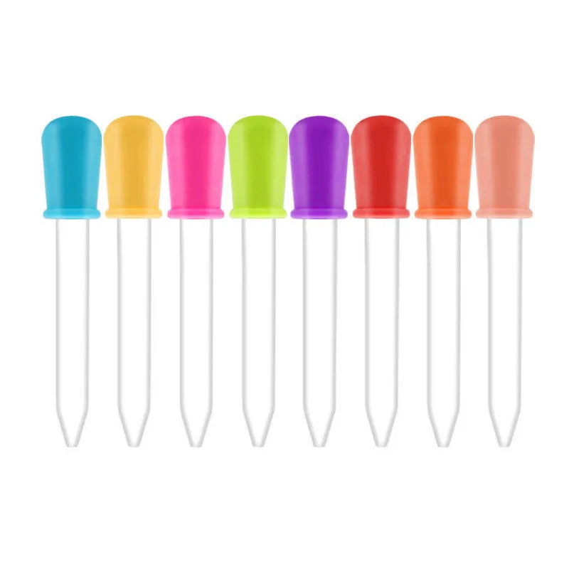5/10 Pcs  5ml Small Silicone Plastic Pipette Dropper Feeding Medicine