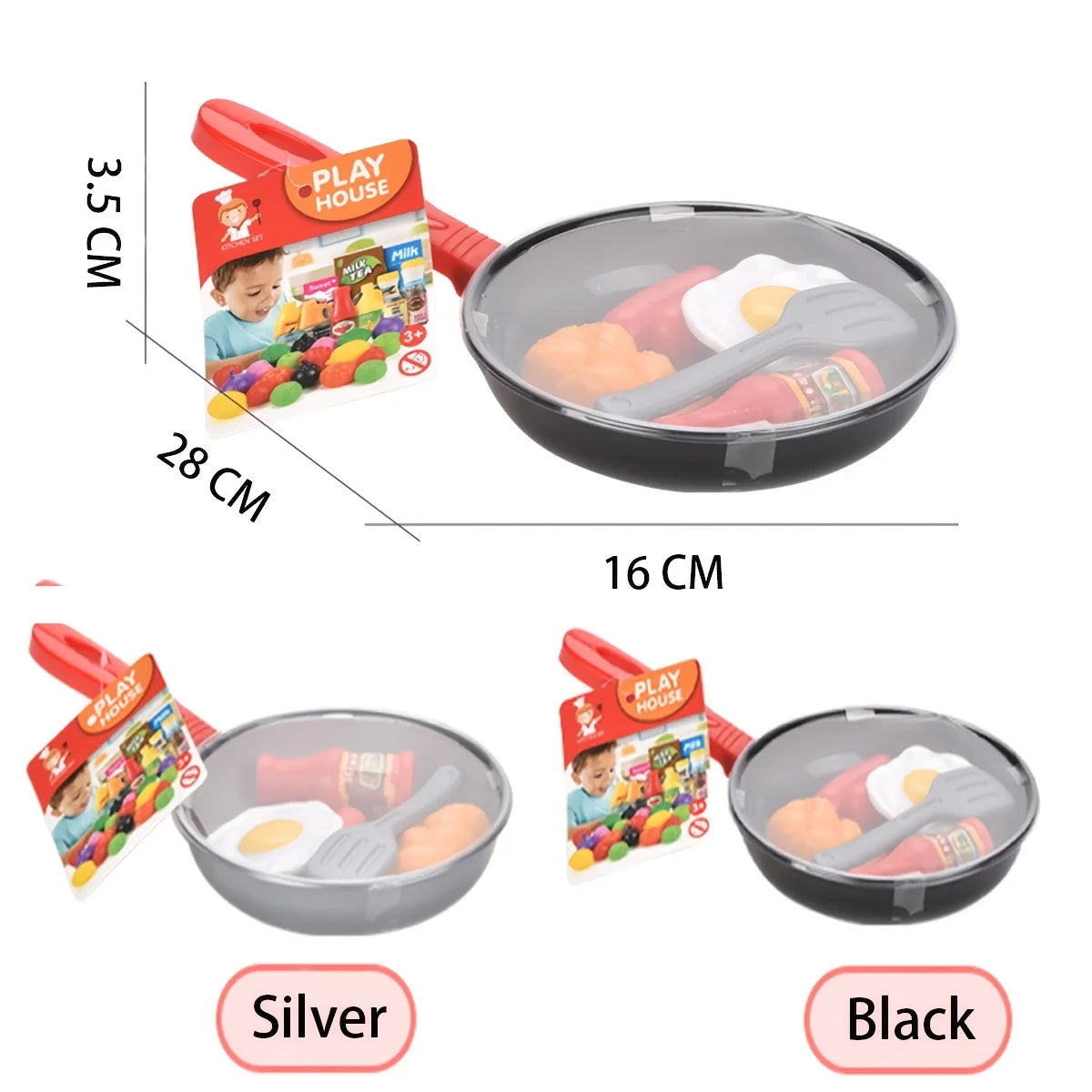 8PCS Children Kitchen Food Toys Simulation Cookware Game Set Pretend