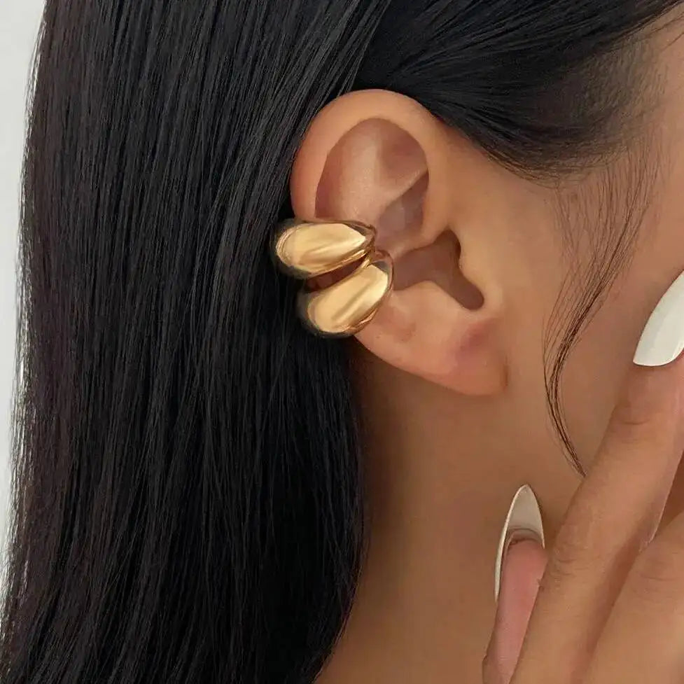 IngeSight.Z 2026 Punk Unique C-Shaped Metal Water Drop Cartilage Ear