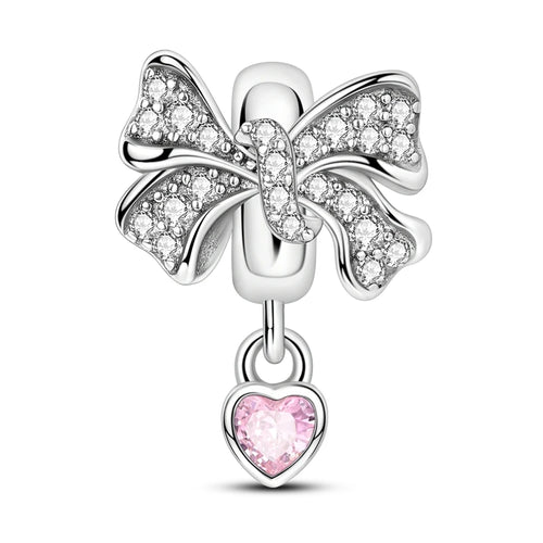 Charms Beads 925 Sterling Silver Tree of Life Peach Heart Sweet Love