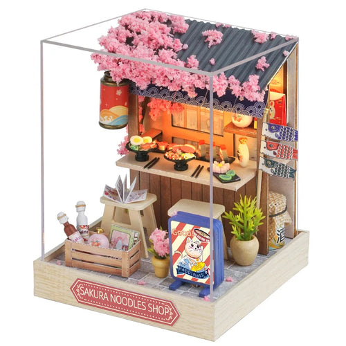 Mini Miniature Dollhouse DIY Small House Kit Making Room Toys Home