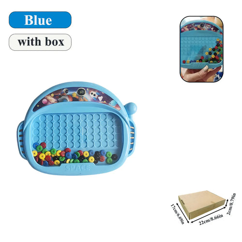 1 PCS Children's Magnetic Doodle Board with Pen & Beads Drawing Toy