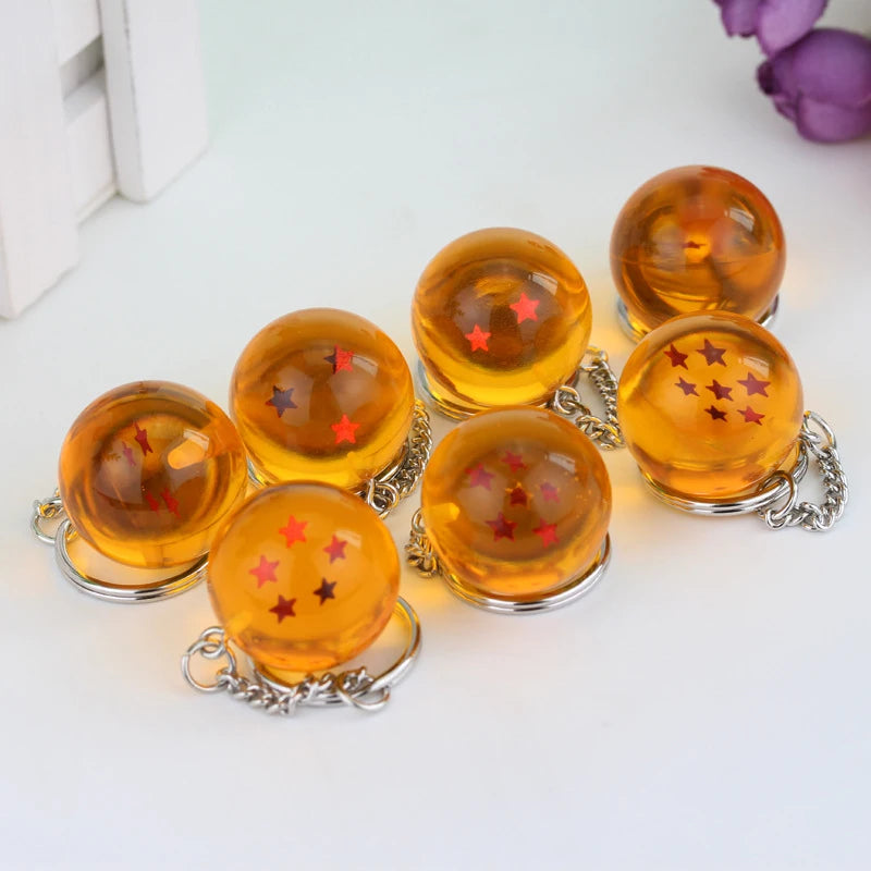 Anime Dragon Ball Series Keychain Charms Accessories 1-7 Star Dragon