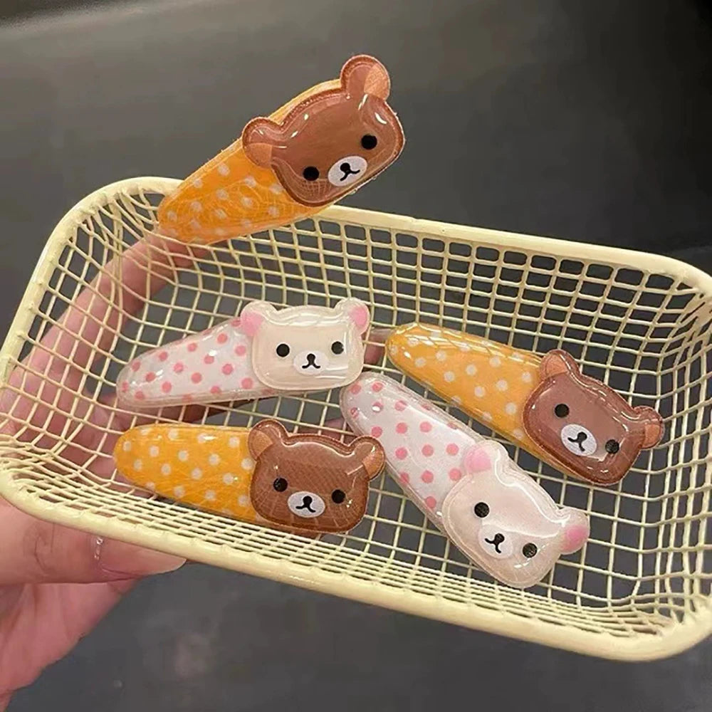 Kawaii Rilakkuma Bangs Side Clip Cartoon Cute Wave Point BB Hair Clip