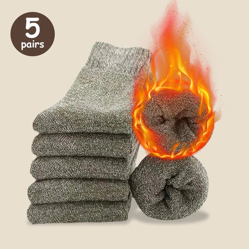 3/5 Pairs Of Thick Woolen Socks For Men, Autumn And Winter Stockings,
