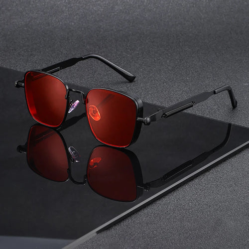 Fashionable Punk-Style Square Thick-Framed Trendy Sunglasses, Suitable