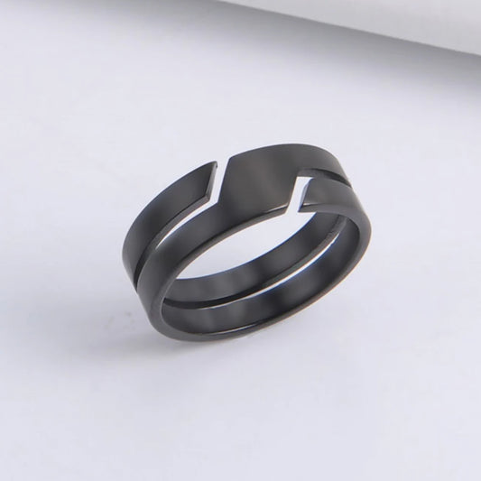 Skyrim Stainless Steel Ring for Men Women Black Minimalist Casual
