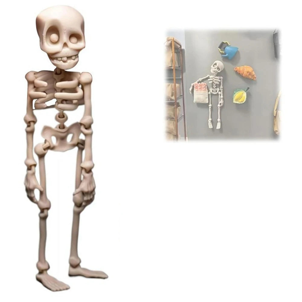 1Pc Magnetic Poseable Skull Fridge Magnet Funny Halloween Gift Easter