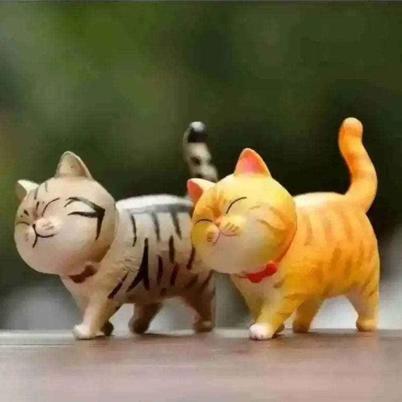 9pcs Cute Cat Ornaments Set, Kawaii Desktop Decor for Home Office,