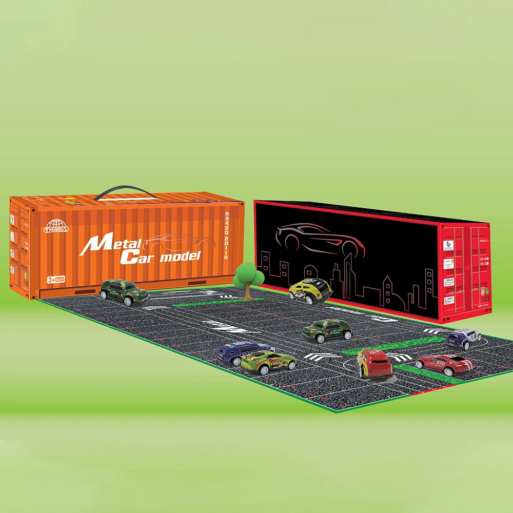 48 Pieces Mini Car Set Inertia Pull Back Cars for Boys Plastic Vehicle
