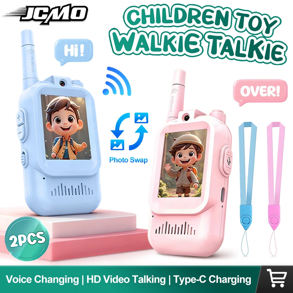 JCMO Video Walkie Talkies for Kids 2 Pack Funny Voice Change