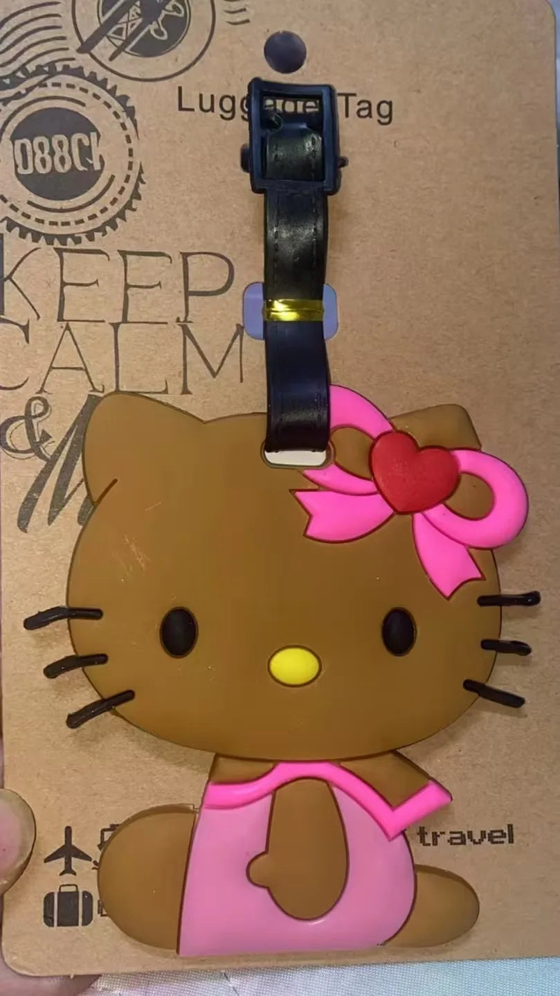 Sanrio Hello Kitty Luggage Tag Suitcase Id Address Holder Baggage