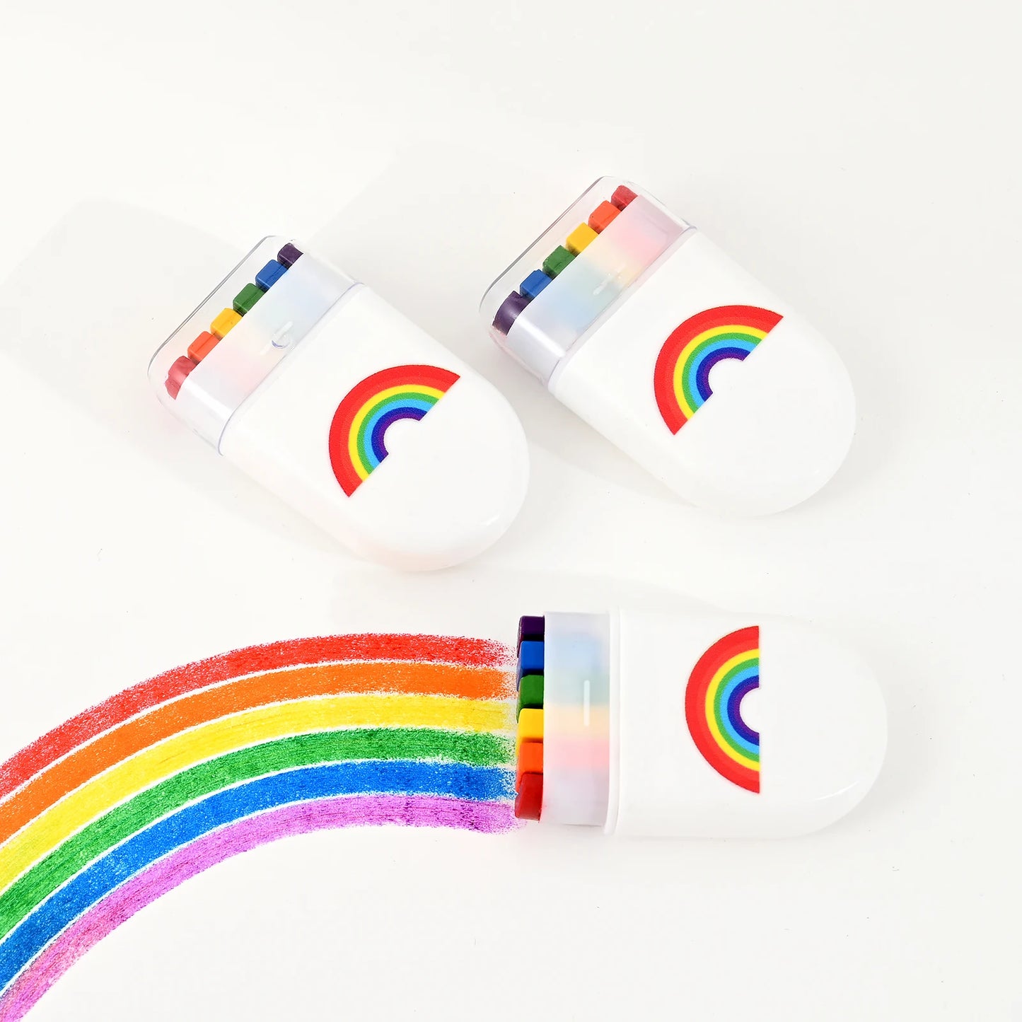 2 Pcs Rainbow Crayon Paint Color Set - Birthday Party Colorful Theme