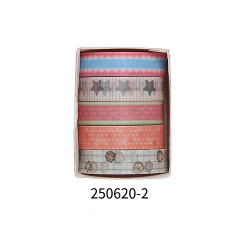 5 rolls of boxed romantic flower handbook tape, cute DIY fresh