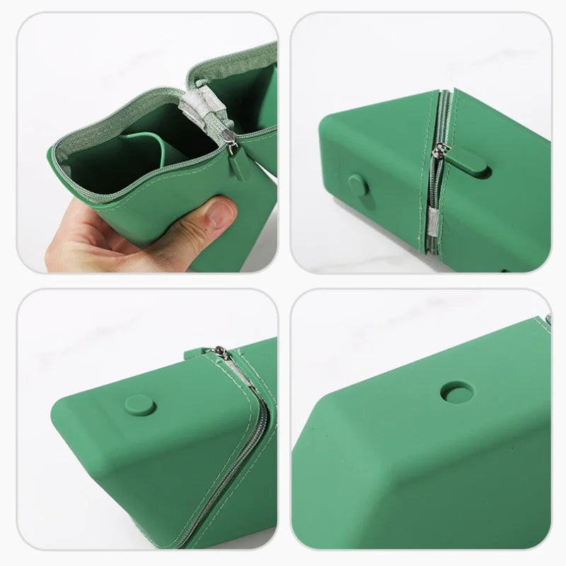 Stylish Silicone Pen Holder-Foldable Desktop Organizer for Office &