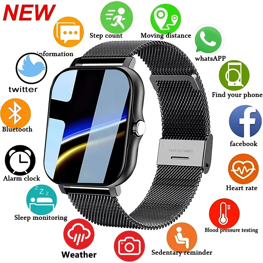 LAXASFIT 2025 New Smart Watch for Men Women Gift Full Touch Screen