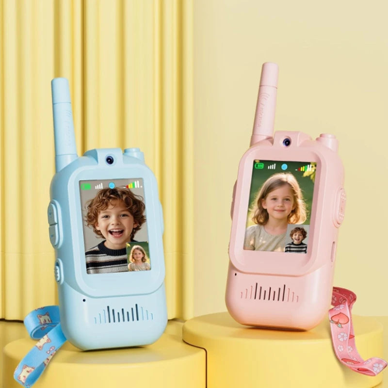 Children's Video Walkie-Talkie 2-Pack with Display Screen Voice