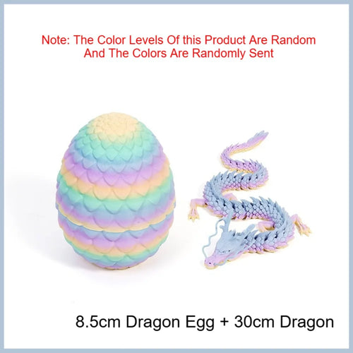 3D Mini Chinese Dragon Surprise Egg Movable Joint Tabletop Decoration