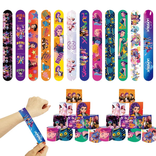 HOT Kpop Demon Hunters Slap Snap Bracelets Party Favors Birthday