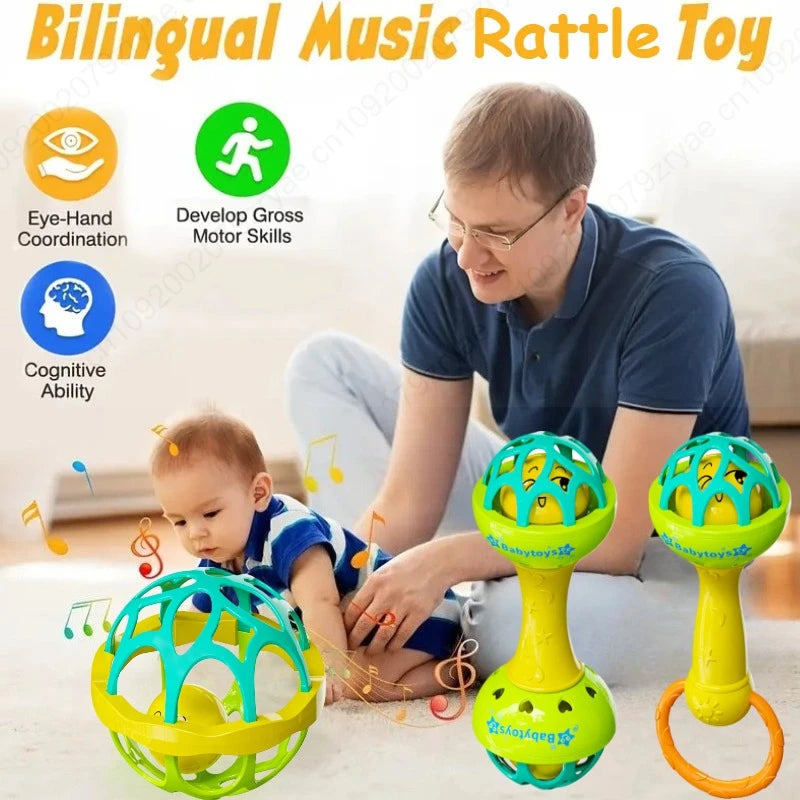 3/1pcs Baby Rattles 0 12 Months Baby Educational Toys Shaker Grab Spin