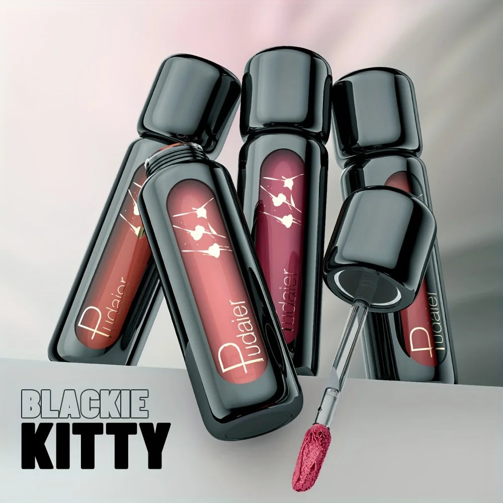 1pc Matte Velvet Lip Gloss, Highly Saturated Liquid Lip Mud, Non-Stick