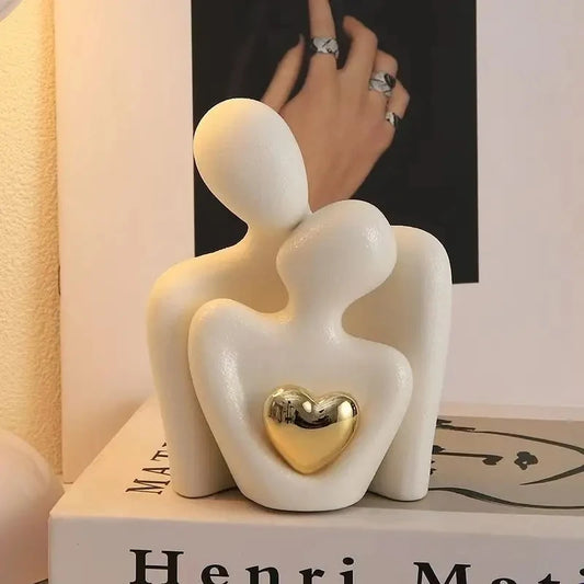1Pc Romantic Love Embrace Statue Ornament Couple Set Bedroom Interior