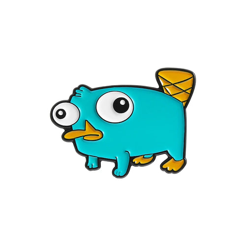 Perry The Platypus Brooch Enamel Pins Cartoon Anime Duck Role Metal