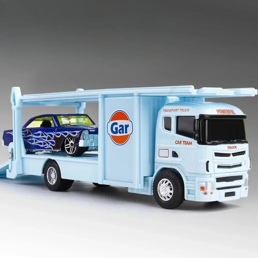 Scale 1:64 Container Alloy Trailer Model Toy Car Diecast Metal Movable
